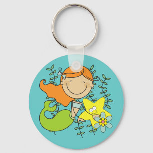Redhead Mermaid Keychain