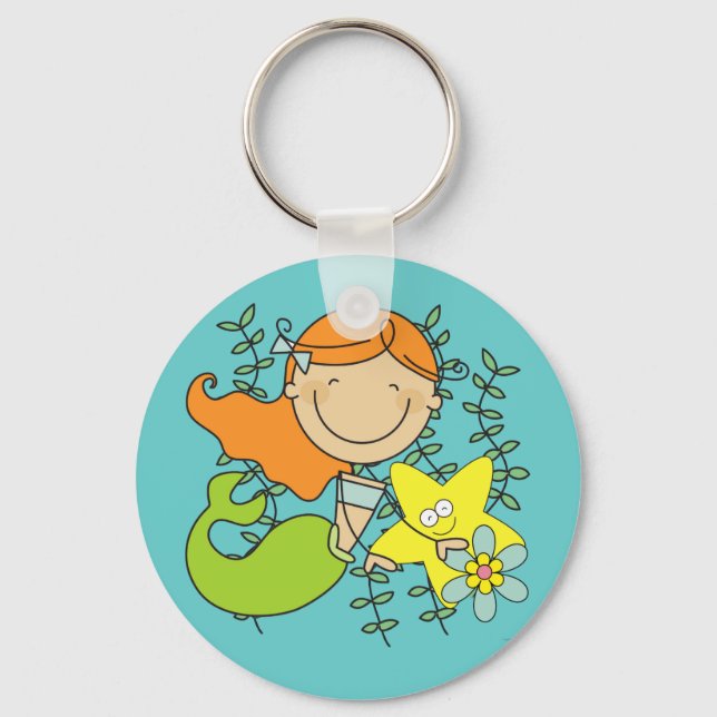 Redhead Mermaid Keychain (Front)