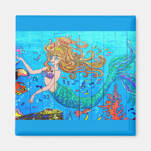 redhead mermaid magnet