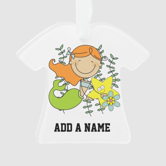 Redhead Mermaid Ornament (Front)