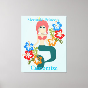 Redhead Mermaid Princess Thunder_Cove Canvas Print