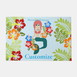 Redhead Mermaid Princess Thunder_Cove Doormat