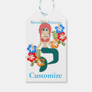 Redhead Mermaid Princess Thunder_Cove Gift Tags