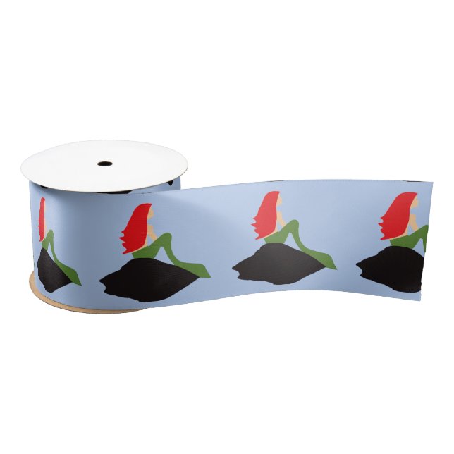 Redhead Mermaid Sitting Thunder_Cove   Satin Ribbon (Spool)