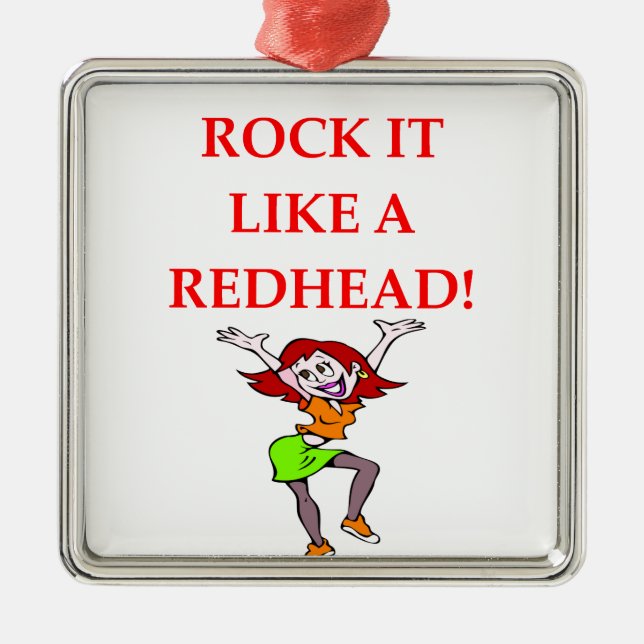 redhead metal ornament (Front)