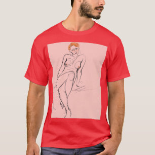 Redhead on Pink T-Shirt