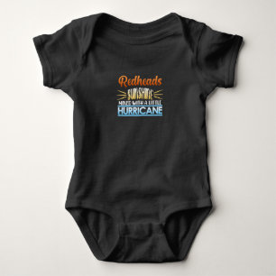 Redhead Sunshine Hurricane Cute Red Hair Girls Baby Bodysuit