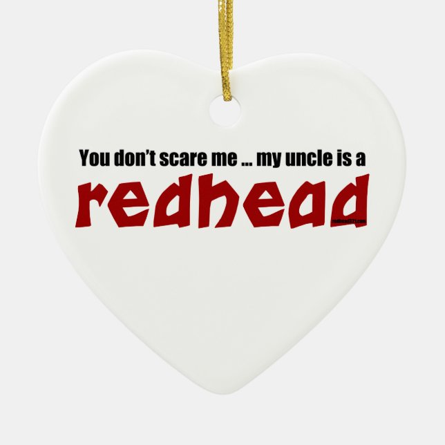 Redhead Uncle Ceramic Ornament (Front)