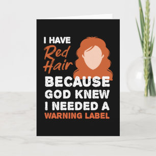 Redhead Warning Label Mc1r Red Hair Card