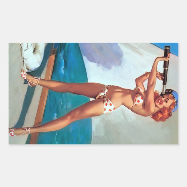 Redhead with Spyglass Pin U Sticker (Front)