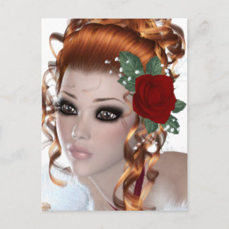 Redhead Woman Postcard
