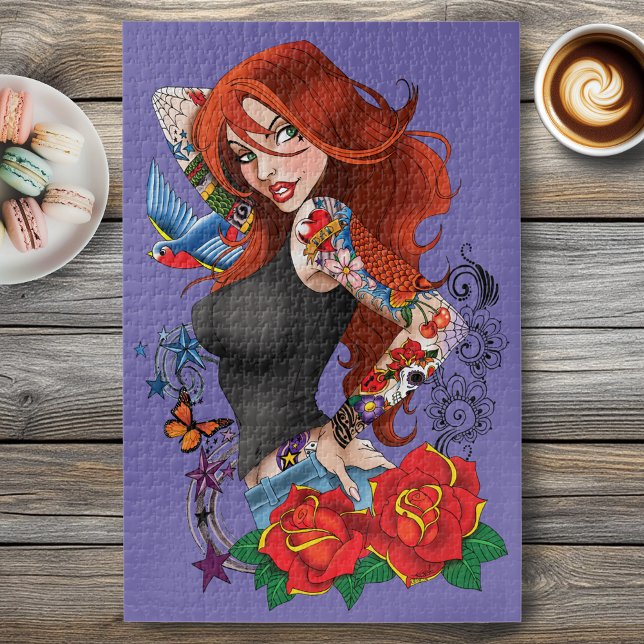 Redhead Woman Tattoos Jigsaw Puzzle (Creator Uploaded)