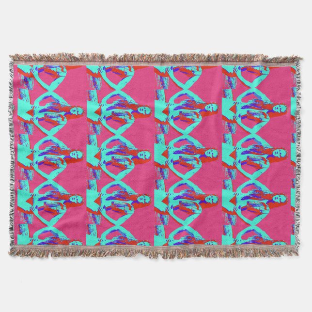 redheaded bikini girl throw blanket (Front)