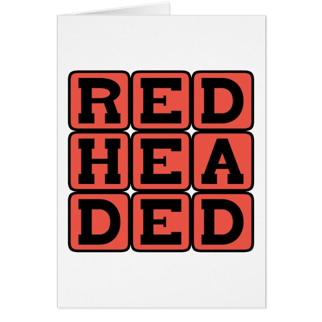 Redheaded, Ginger Hair Colour (Front)