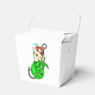 redheaded green-tailed mermaid favor box