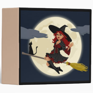 REDHEADED HALLOWEEN WITCH BINDER