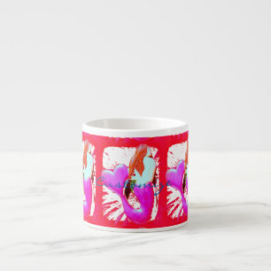 redheaded heart-tail mermaids Thunder_Cove Espresso Cup