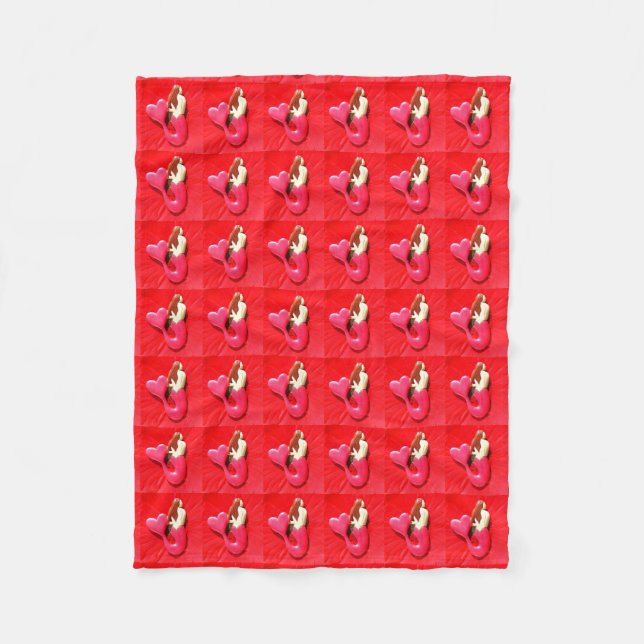 redheaded lookout mermaids fleece blanket (Front)