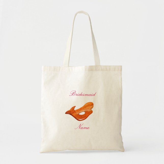 redheaded mermaid bridesmaid tote bag (Front)