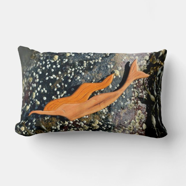 redheaded mermaid diving pillow (Front)