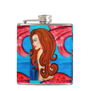redheaded mermaid flask