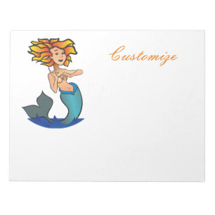 Redheaded Mermaid Thunder_Cove Journal Notepad