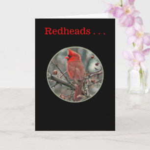 "REDHEADS ARE UNIQUE AND SPECIAL" BIRTHDAY Card