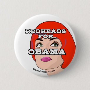 Redheads for Obama Button