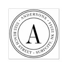 (REDIMENSIONNÉ) Tampon encreur élégant à monogramm