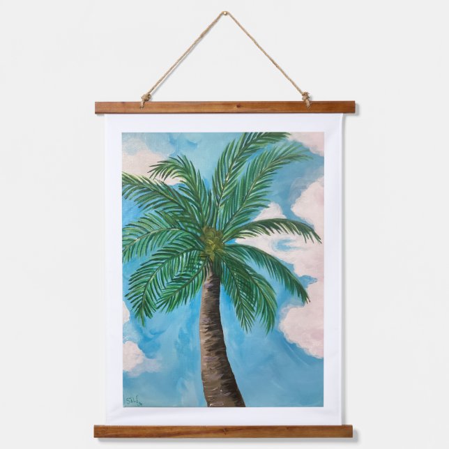 Redland Bay Palm Tree Hanging Tapestry (Front)