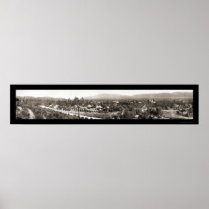 Redlands CA Panoramic Photo 1908 Poster