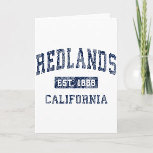 Redlands California Ca Vintage Established Premium Card