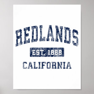 Redlands California Ca Vintage Established Premium Poster