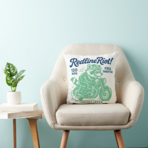 Redline Riot Throw Pillow