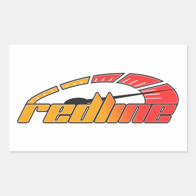 Redline Tach Design Sticker (Front)