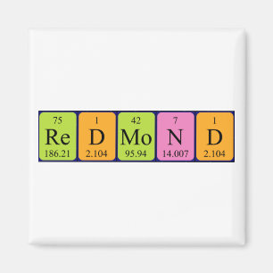 Redmond periodic table name magnet
