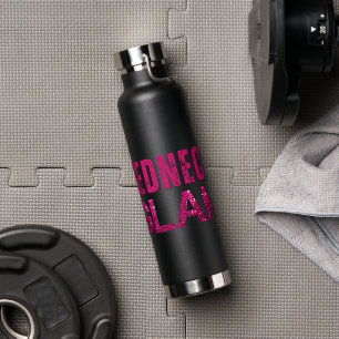 Redneck Glam Pink Glitter on Black Water Bottle