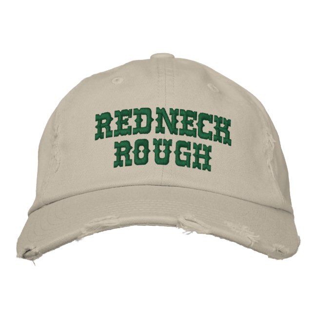 REDNECK ROUGH - CASQUETTE DE BASEBALL D'APERÇU DÉT (Devant)
