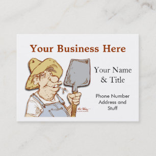 Redneck service, construction, tech support business card