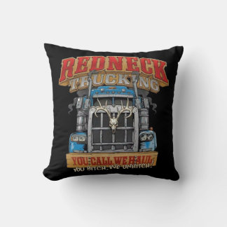 Redneck Trucking Throw Pillow