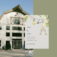 Redneck Wedding Cowboy Hat Cream Save the Date