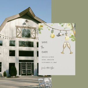 Redneck Wedding Cowboy Hat Cream Save the Date