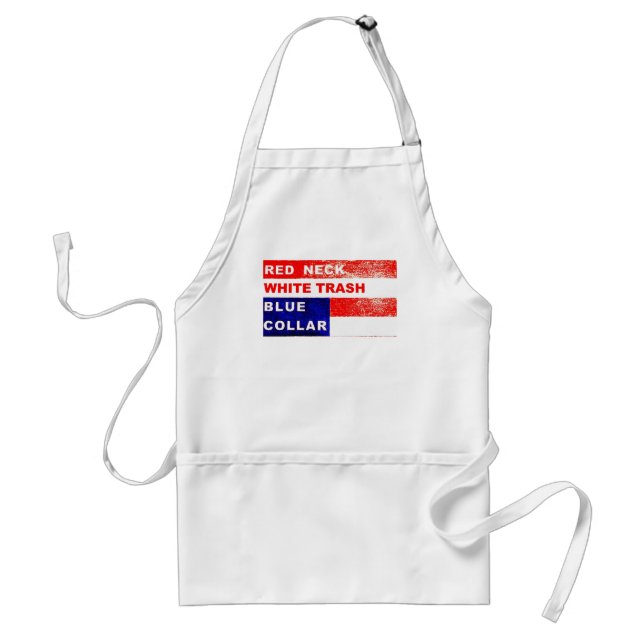 RedNeck White Trash Blue Collar BBQ Apron (Front)