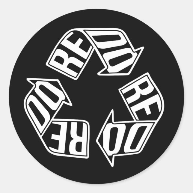 Redo Classic Round Sticker (Front)