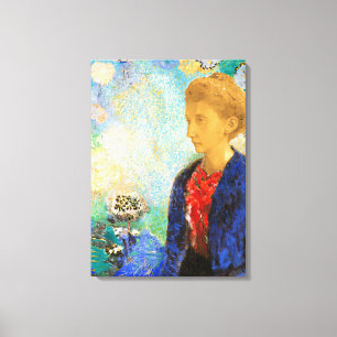 Redon - Baronne de Domecy, fine art painting Canvas Print