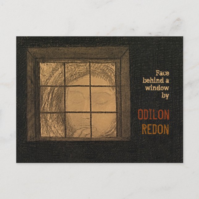 Redon Face behind a window CC0681 Postcard (Front)
