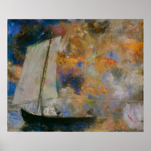 Redon - Flower Clouds Poster
