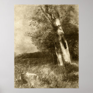 Redon - Landscape 1880 Poster