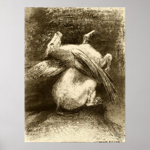 Redon - The Impotent Wing (Animal Black Space) Poster