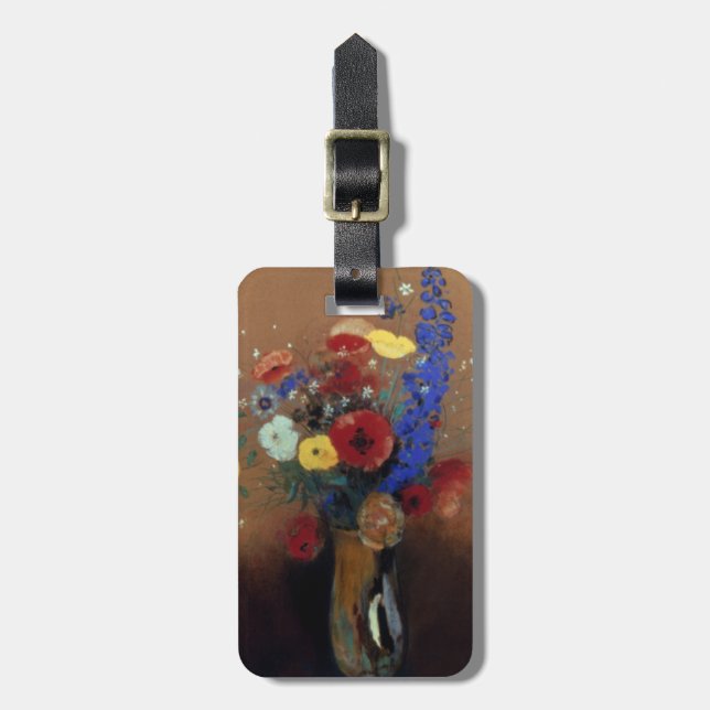 Redon: Wild Flowers, C1912 Luggage Tag (Front Vertical)